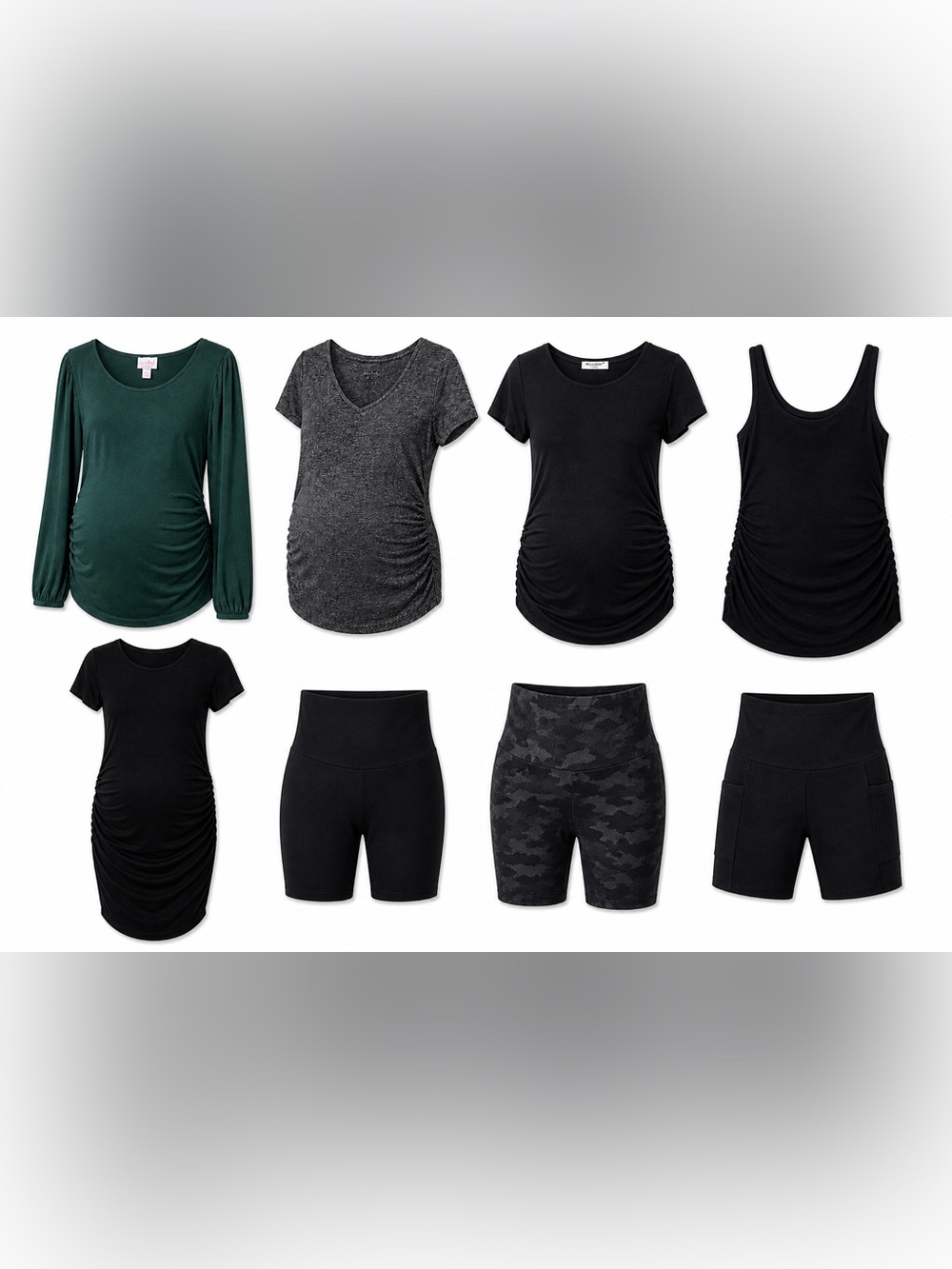 Maternity Capsule Wardrobe Bundle L–2XL Essential Comfort Pregnancy Lot 8pc